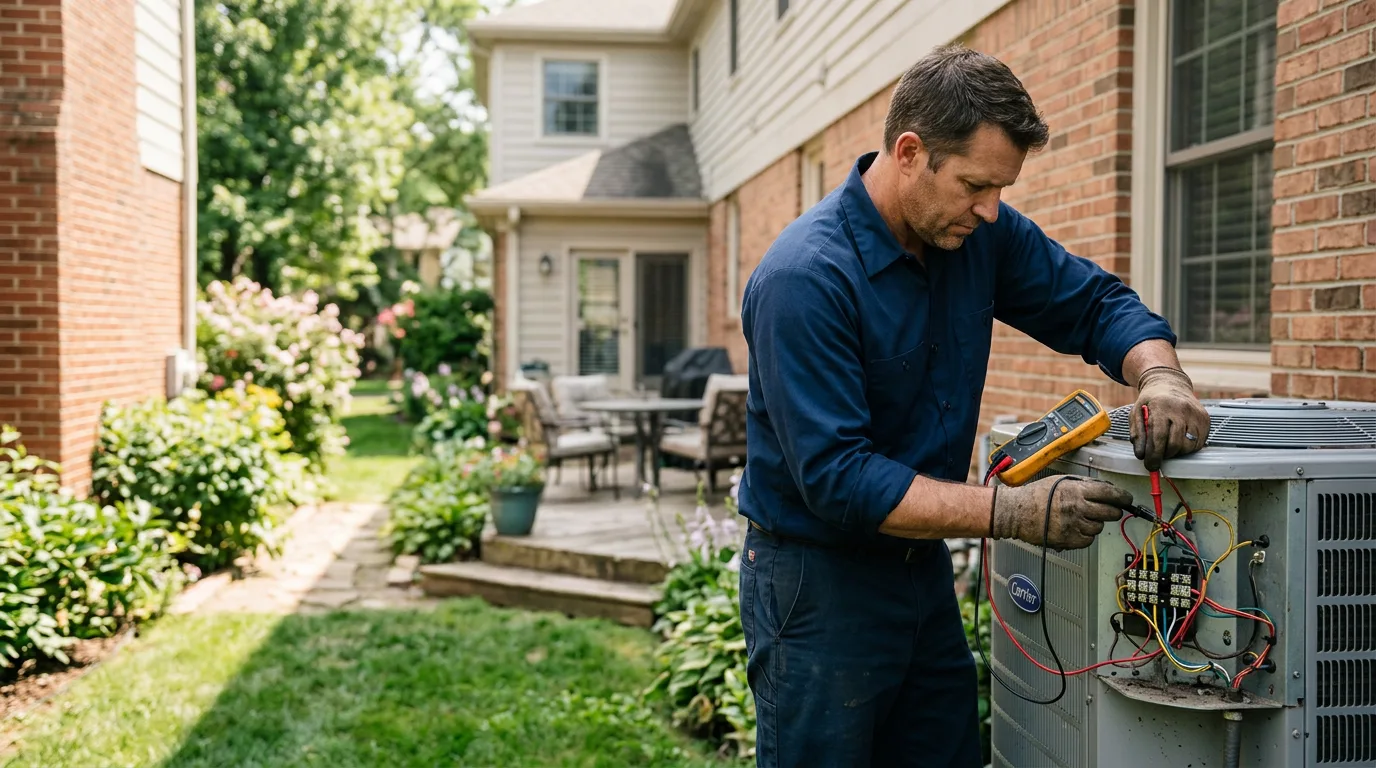 HVAC technician working near Tescott, KS